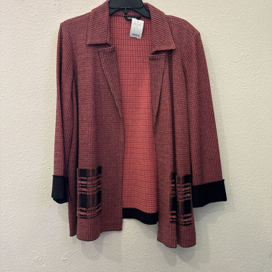 MISSOOK,KNIT BLAZER JACKET ,PNK/BLK,XL