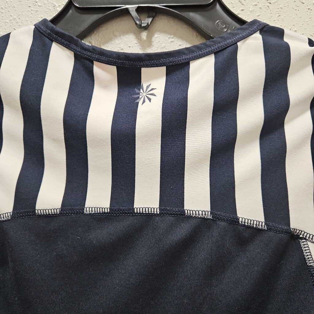 ATHLETA,ATHLETIC TANK TOP ,NVY/WHT ,XXS