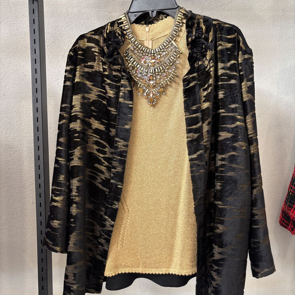 ST JOHN VEST,GOLD ,L