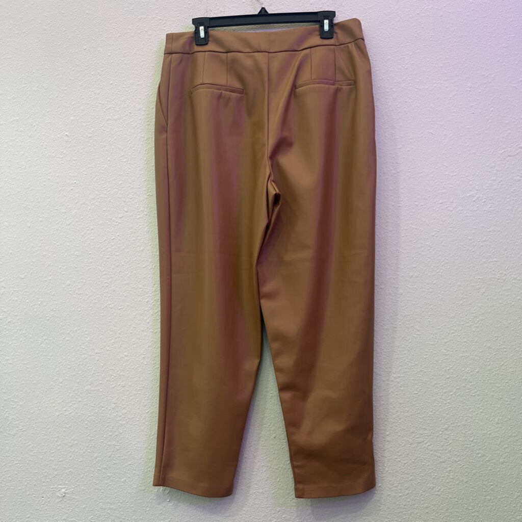 EXPRESS,LEATHER PANT,TAN,12