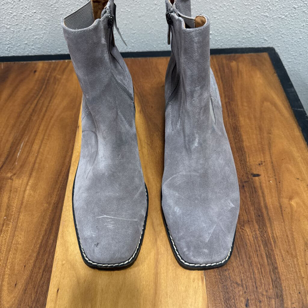 DONALD PLIINER,DP SUEDE BOOTIE ,GRY ,8.5