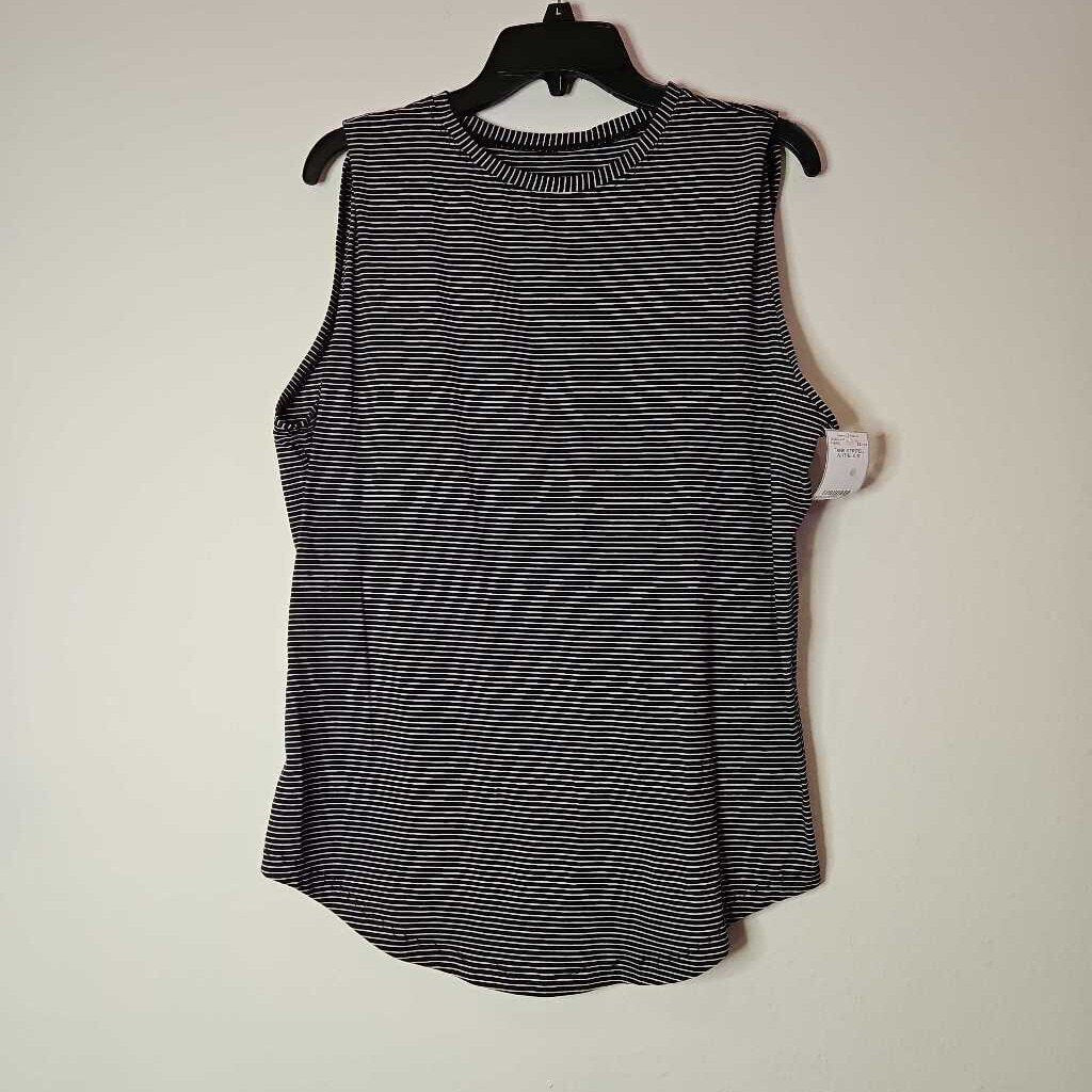 LULULEMON,ATHLETIC TANK TOP ,WHT/BLK,10
