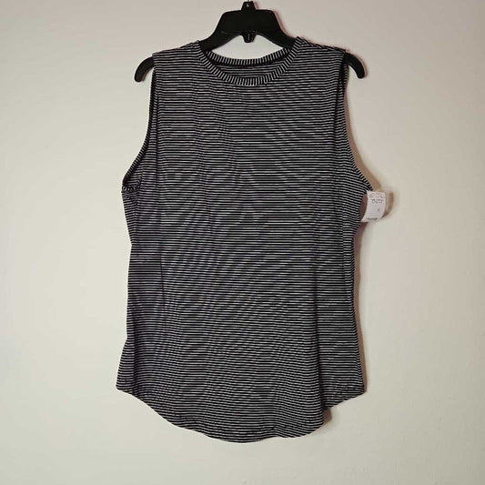 LULULEMON,ATHLETIC TANK TOP ,WHT/BLK,10