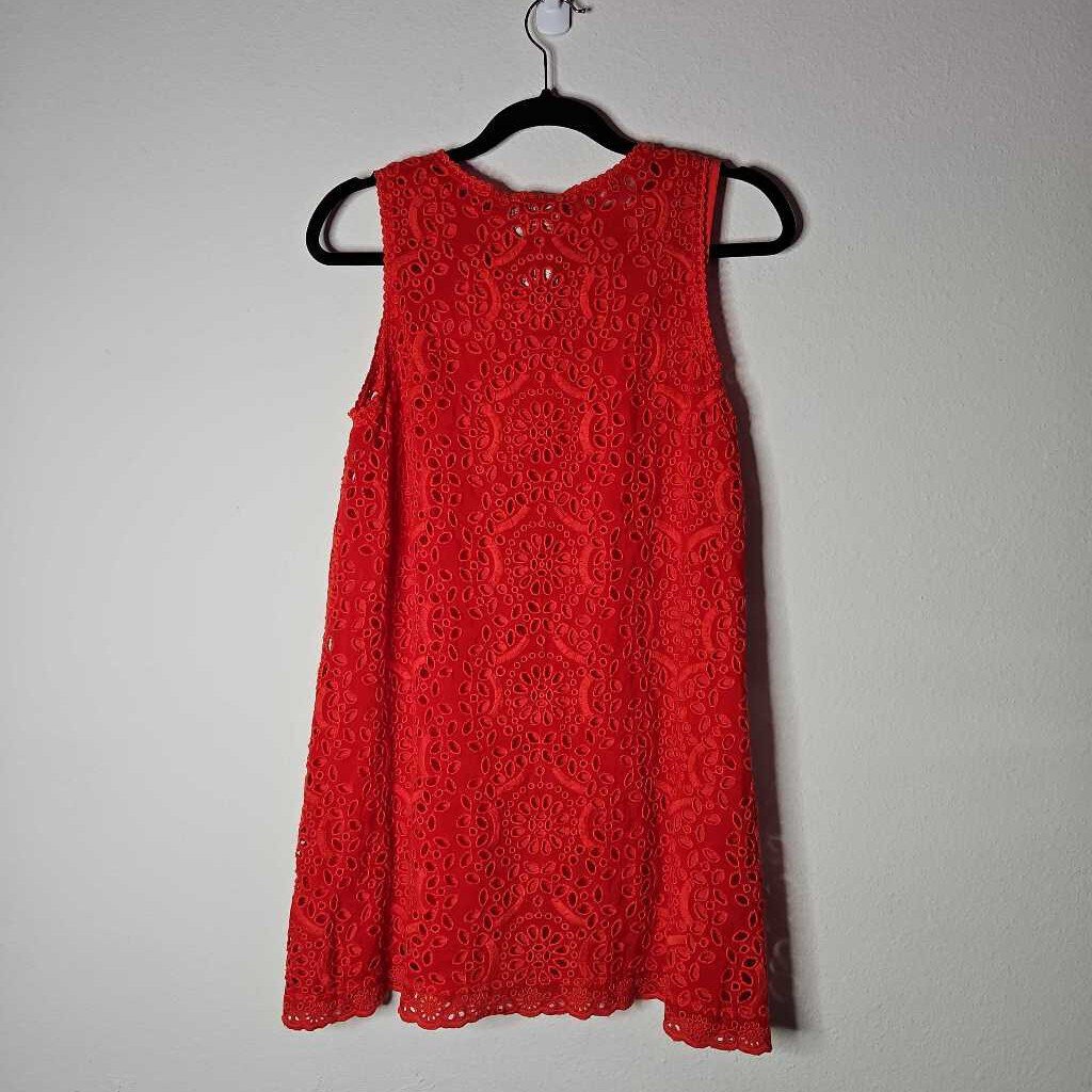 JOHNNY WAS,EYELET TANK TOP,RED,S