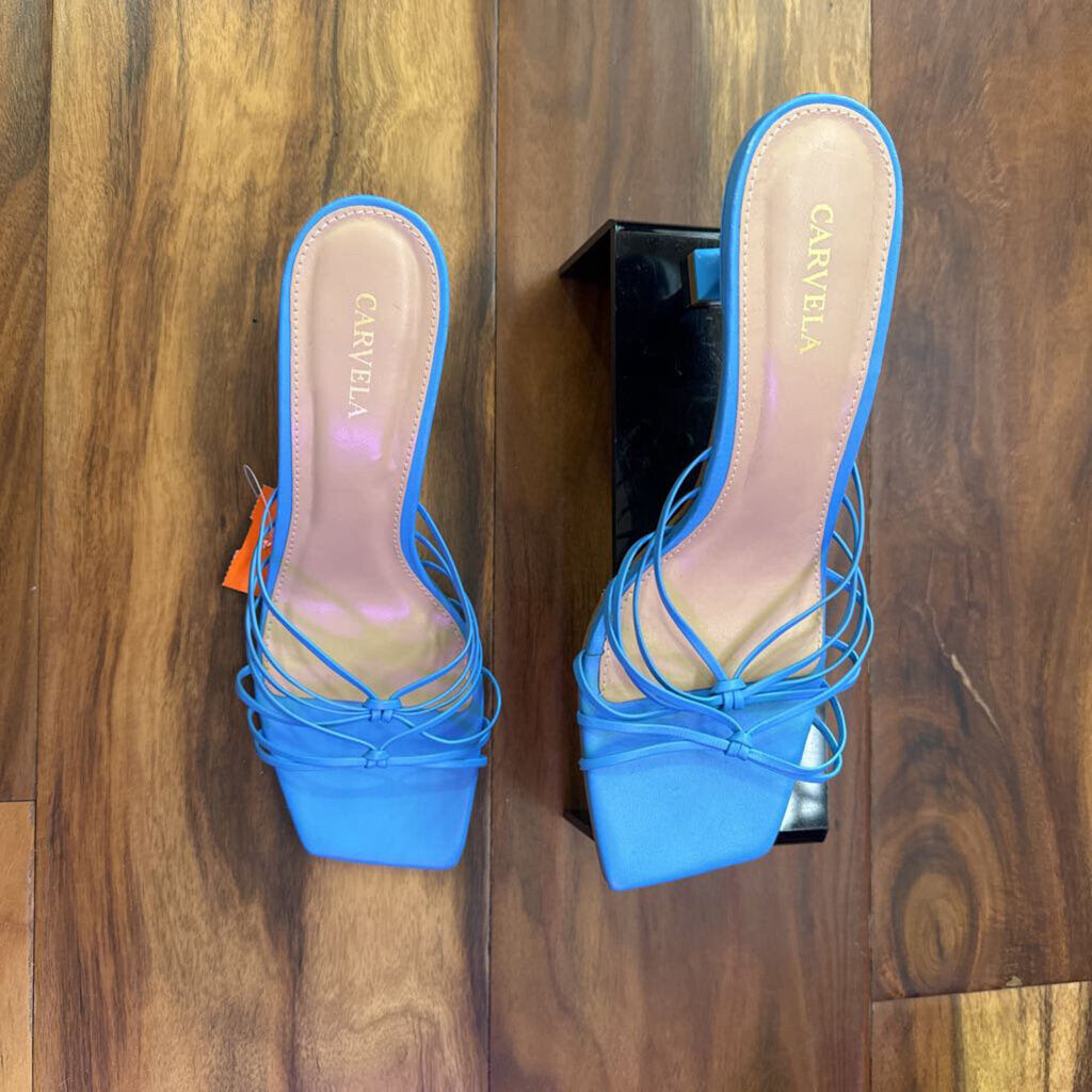 CARVELA,STRAP HEEL,BLUE,38