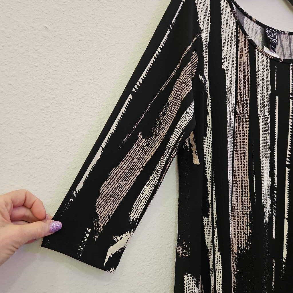 LONGSLV TOP,BLACK,S