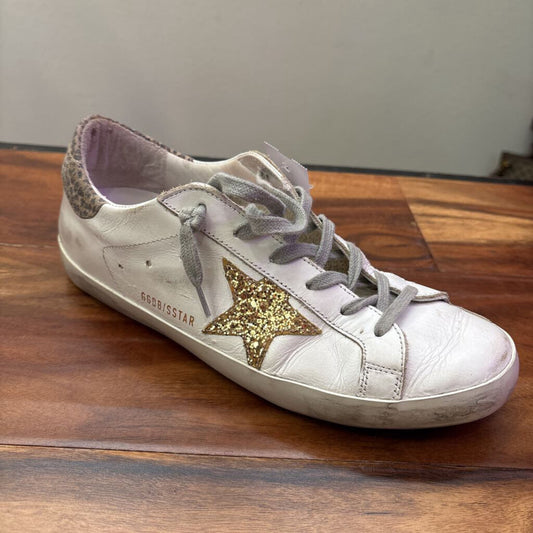 GOLDEN GOOSE,AUTHENTIC GG SUPERSTAR SNEAKERS,WHITE/LEOPARD,41