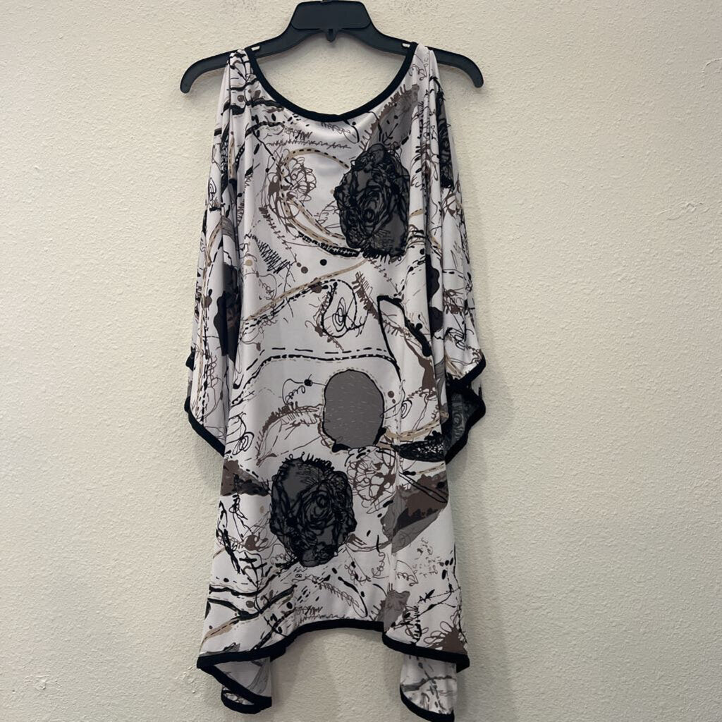 JOSEPH RIBKOFF,LONGSLV DRESS,BLACK WHITE,6