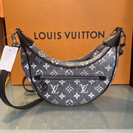 Louis Vuitton,Authentic LV JACQUARD DENIM LOOP