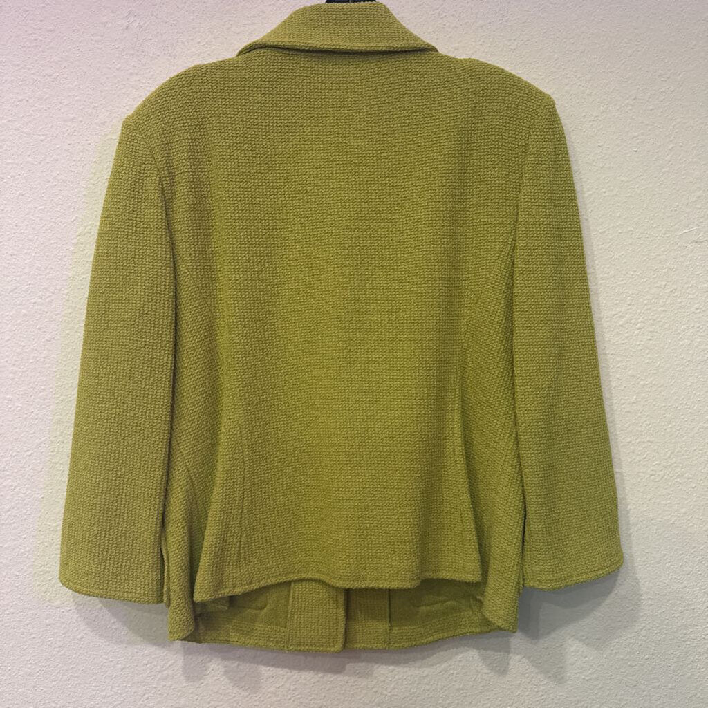 ST. JOHN,KNIT BUTTONUP JACKET ,GREEN ,10