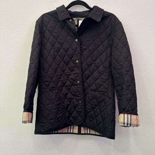 BURBERRY BRIT,QUILTED JACKET,BLACK,M