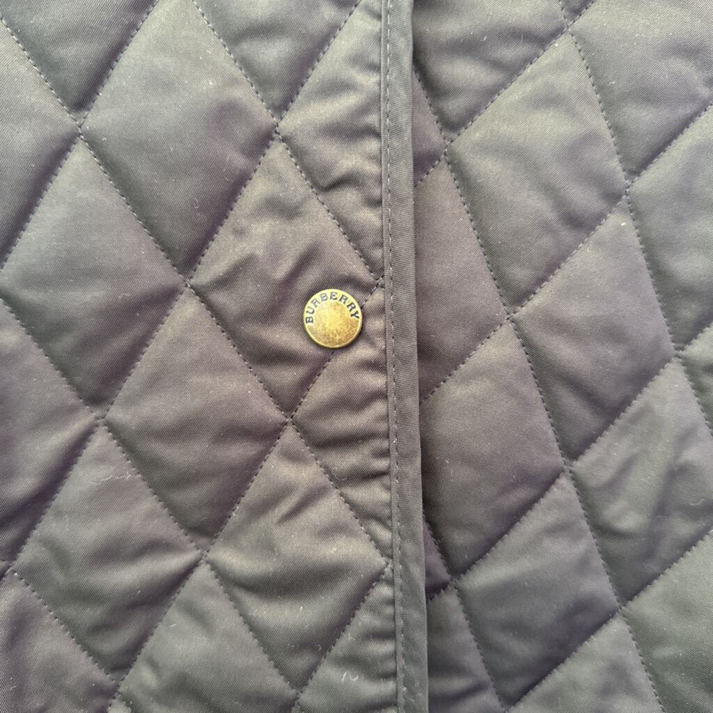 BURBERRY BRIT,QUILTED JACKET,BLACK,M
