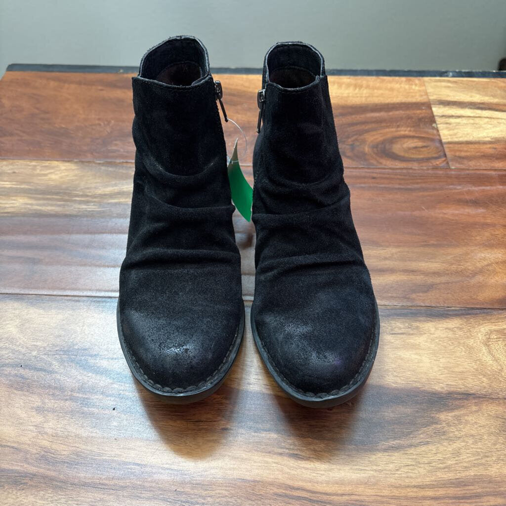 BORN,SUEDE BOOTIES,BLACK,6