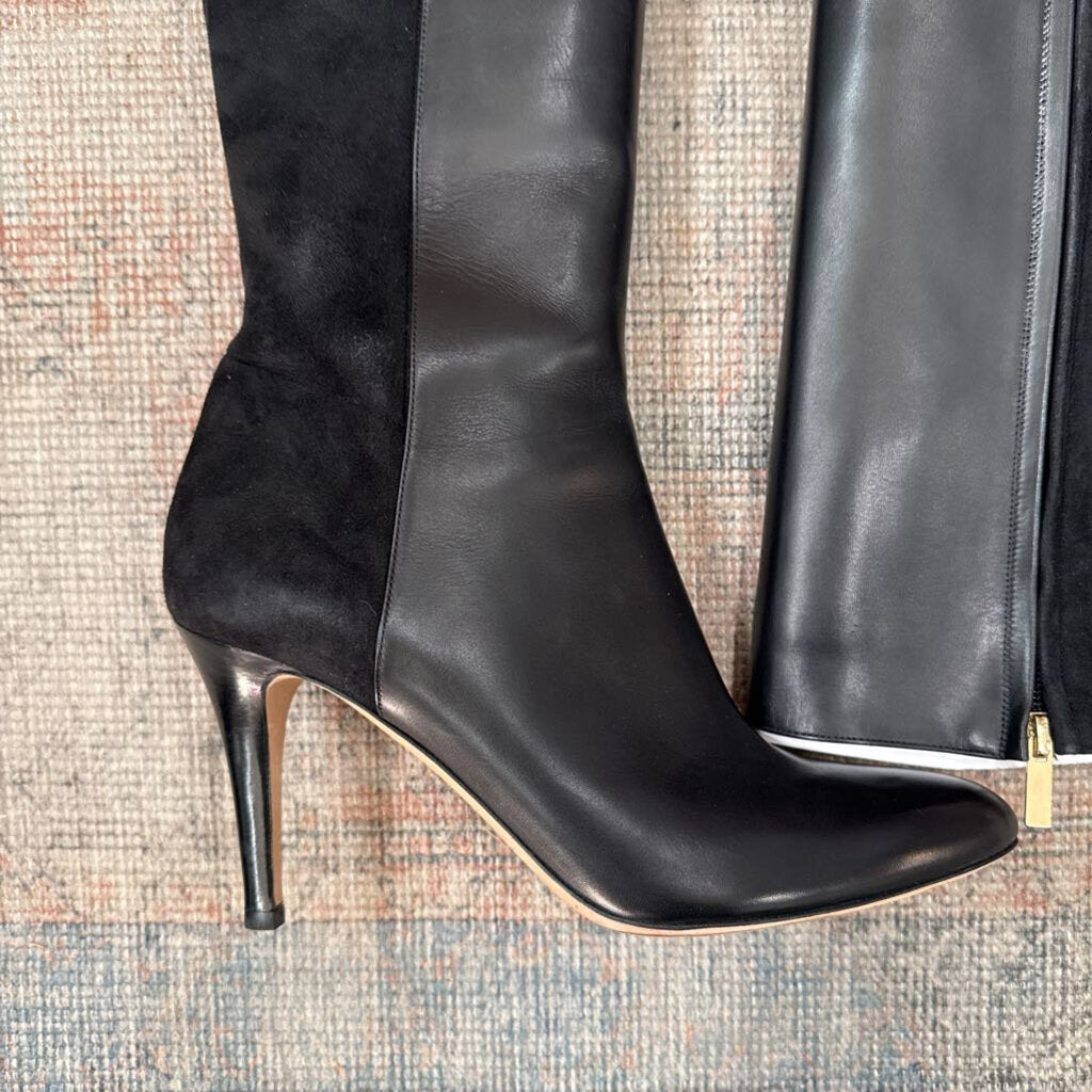 JIMMY CHOO,ADELE LEATHER KNEEHIGH BOOT ,BLK ,40