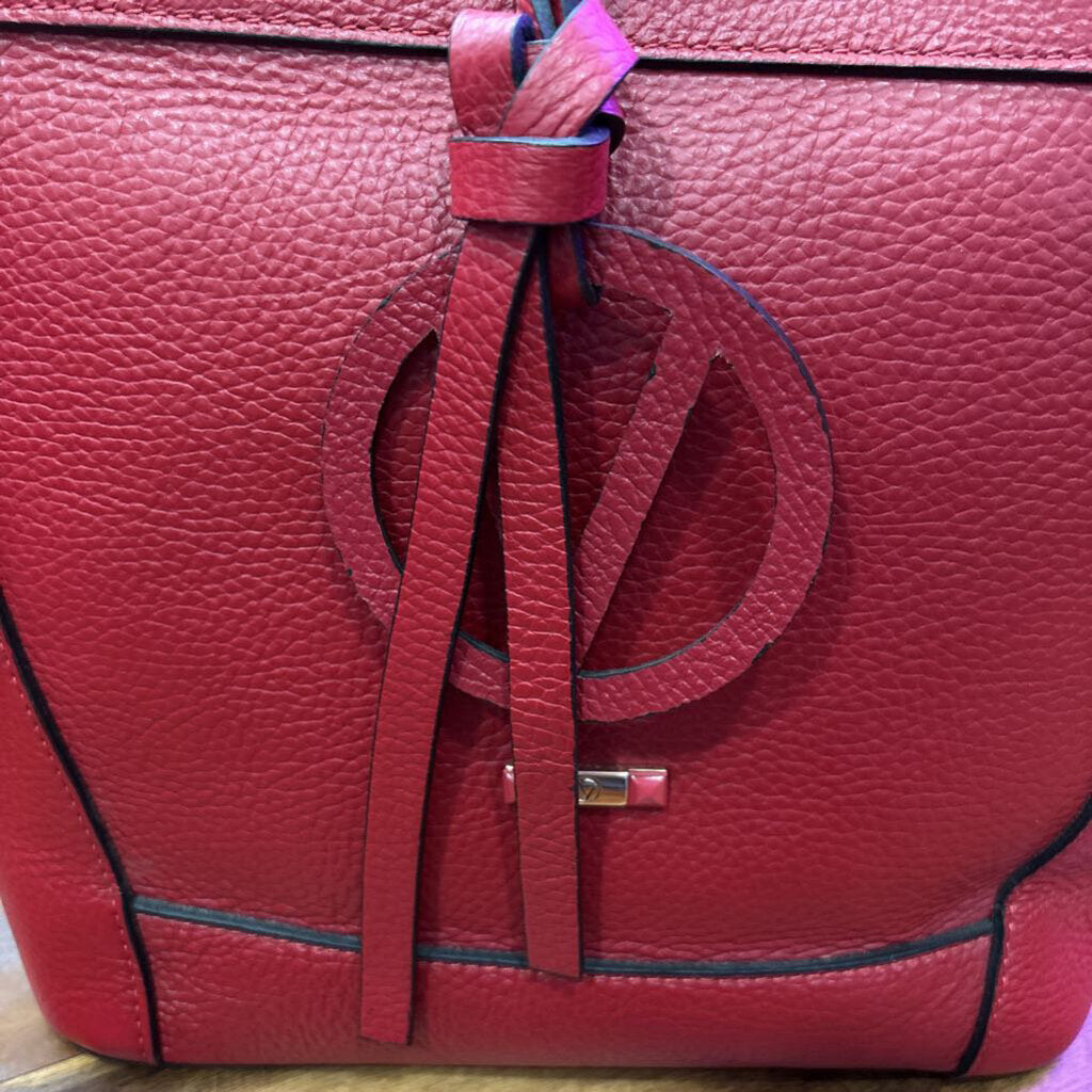 VALENTINO,NWT PEBBLED LEATHER CROSSBODY ,RED