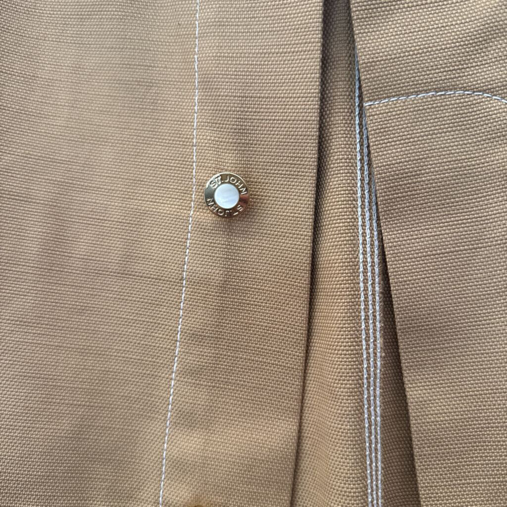 ST.JOHN,EXCLUSIVE ONE OF A KIND JACKET ,TAN/WHT ,XL
