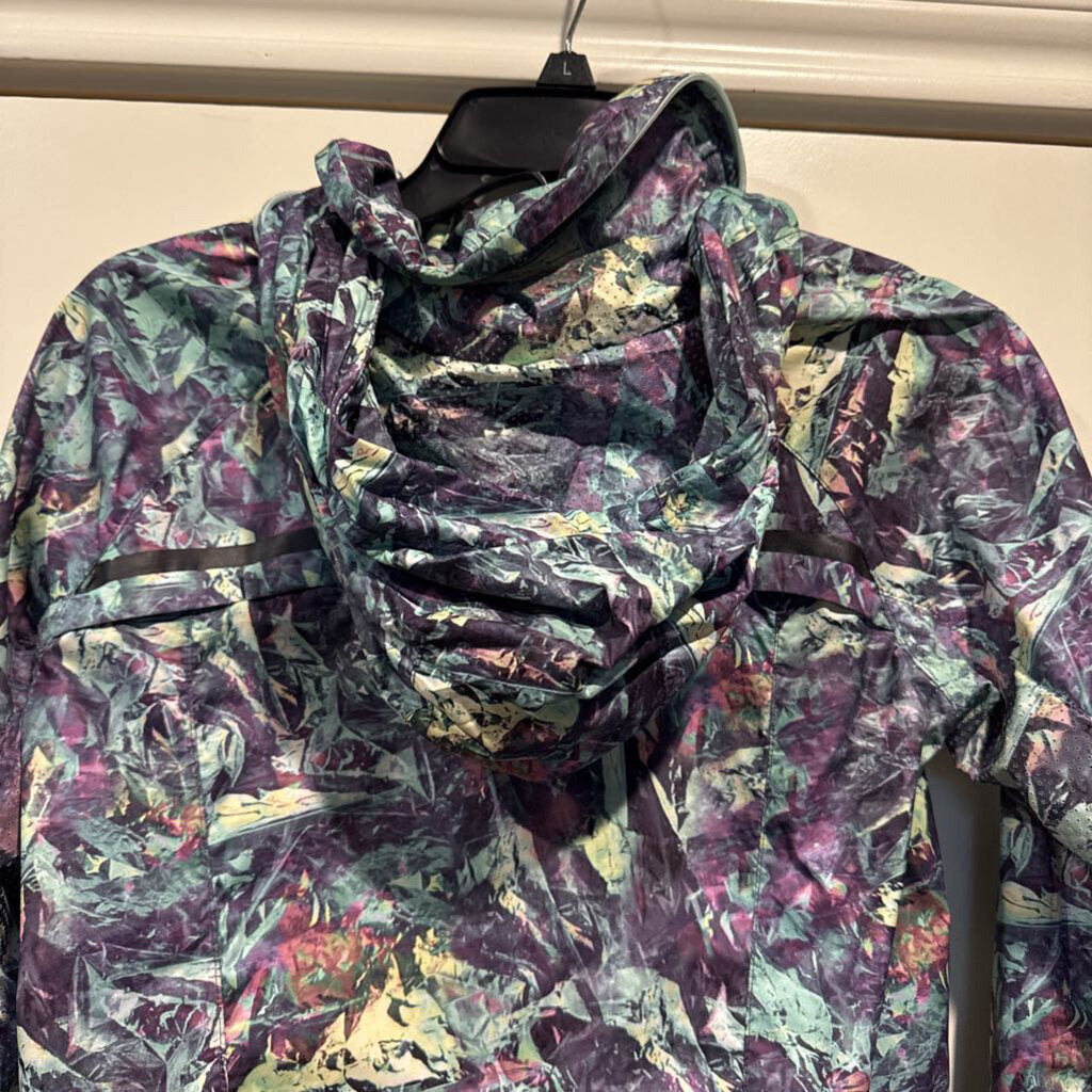 LULULEMON,PATTERNED LIGHTWGHT JACKET WITH HOOD,NEON/MULTI,6
