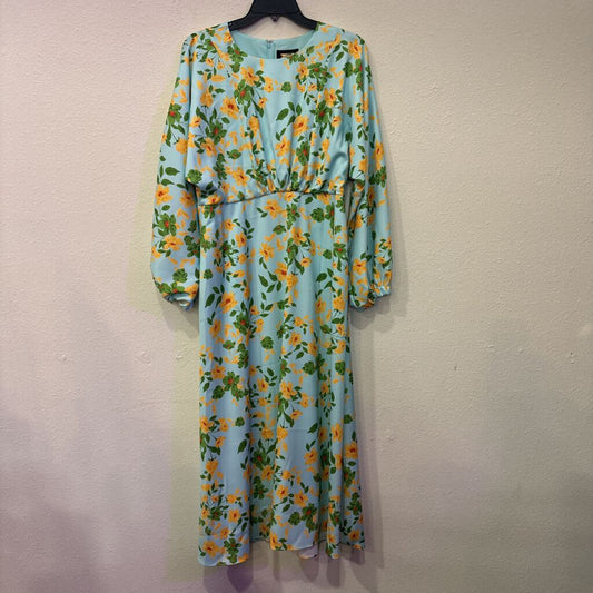 ALEXIA ADMOR,NWT FLORAL DRESS ,BLUE/YEL ,10