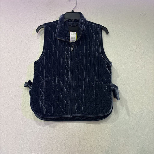 BANANA REPUBLIC,VELVET QUILTED VEST ,BLUE,S