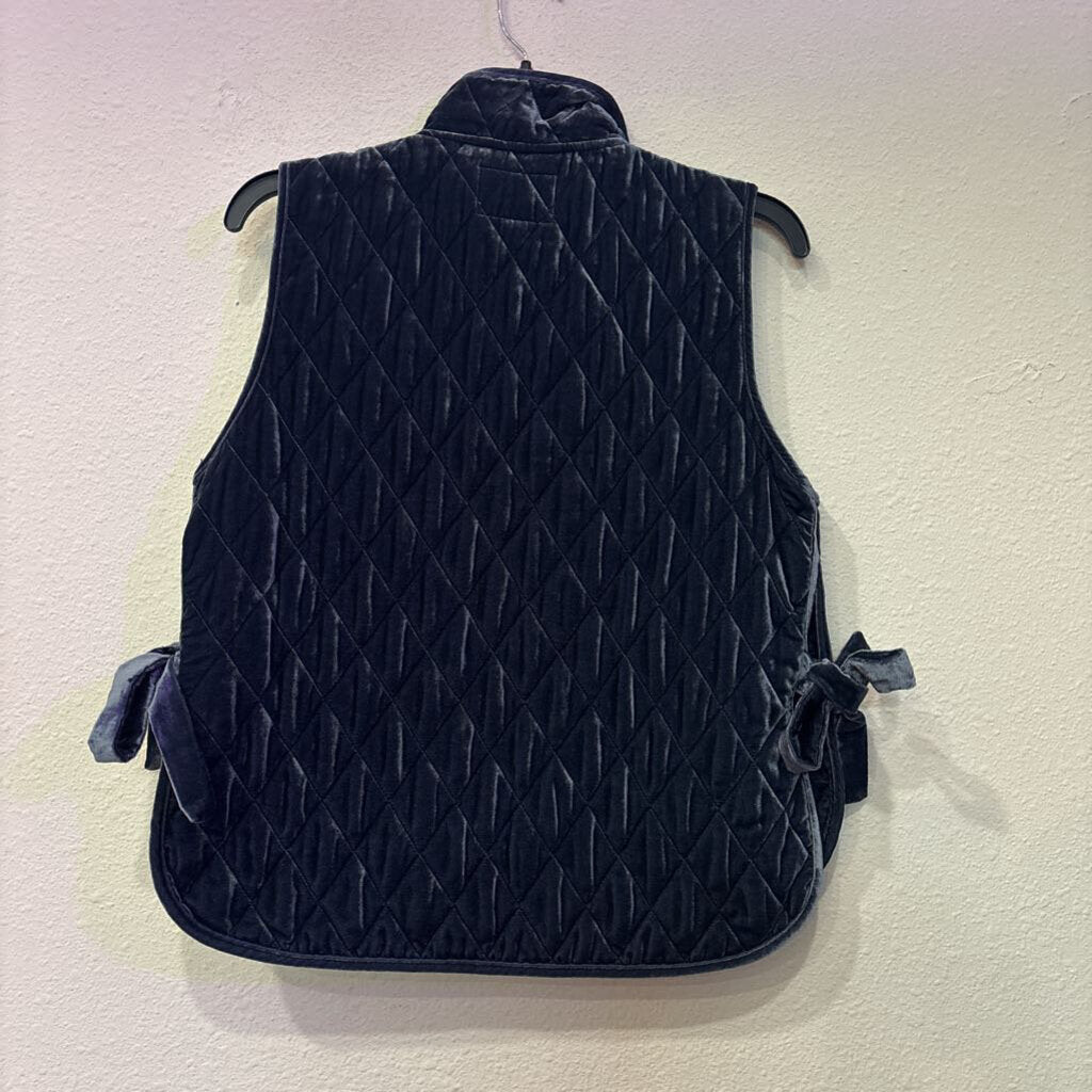 BANANA REPUBLIC,VELVET QUILTED VEST ,BLUE,S
