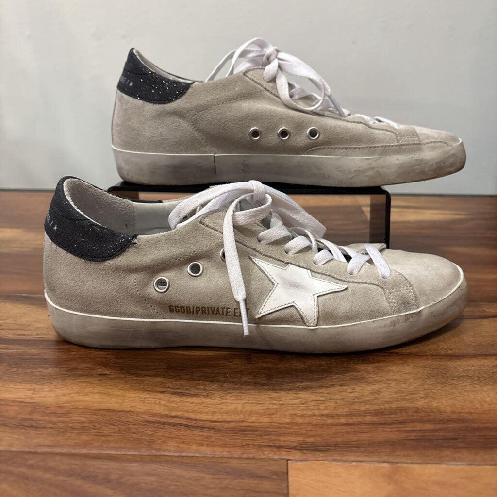 GOLDEN GOOSE,GOLDEN GOOSE SUPER STAR SNEAKER,GRAY BLACK,40