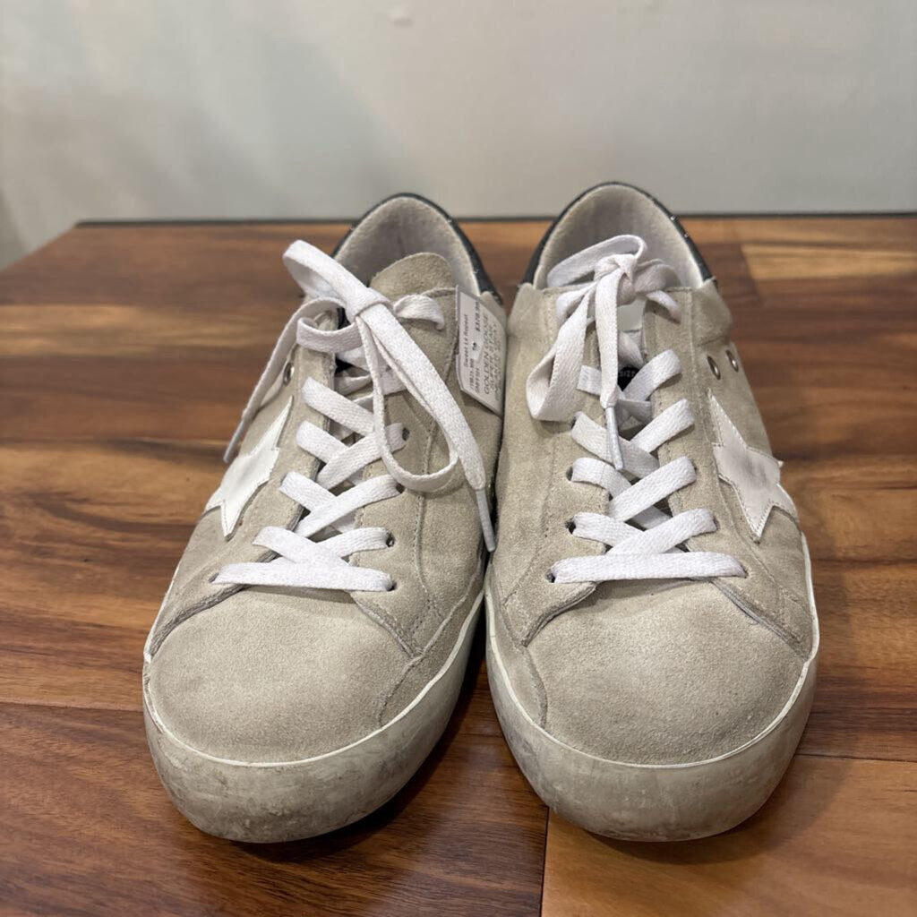 GOLDEN GOOSE,GOLDEN GOOSE SUPER STAR SNEAKER,GRAY BLACK,40