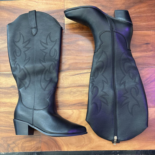 BELLINI,NEW OVER KNEE WESTERN BOOT,BLACK,10