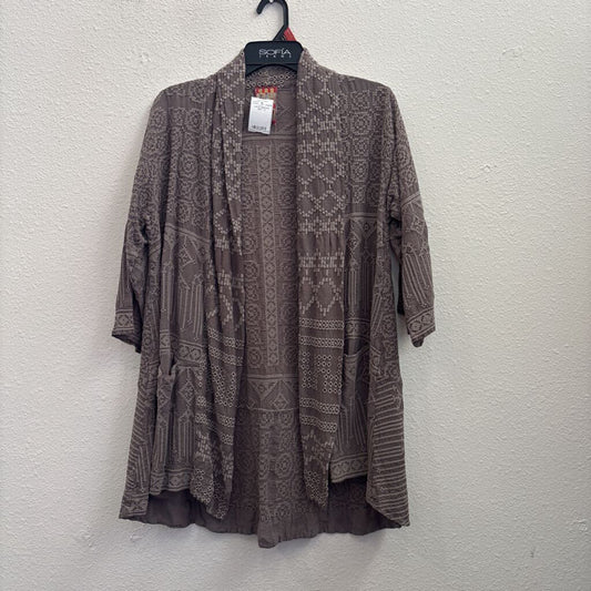 JOHNNY WAS,LACE KIMONO ,GRY ,S