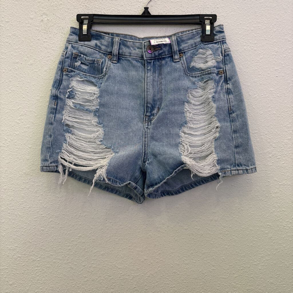 AMERICAN EAGLE,DISTRESSED SHORTS,BLUE,2