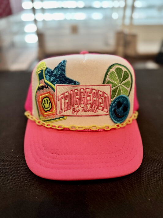 Otto,NEW TRIGGERED BY IDIOTS HAT,PINK/MULTI