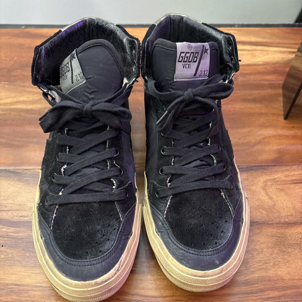 GOLDEN GOOSE,AUTHENTIC GG HIGHTOP SNEAKERS ,BLK ,40