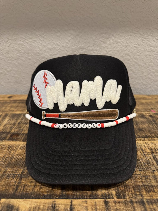 Otto,BASEBALL MAMA HAT W/CHAIN