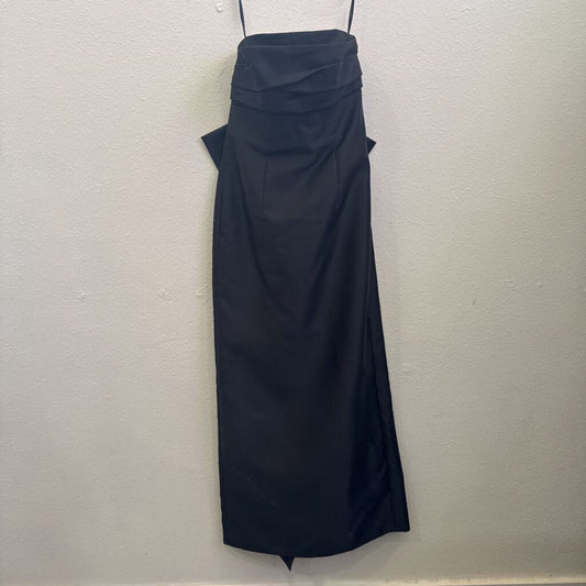 ALFRED SUNG,FORMAL BOW DRESS ,BLK,8R