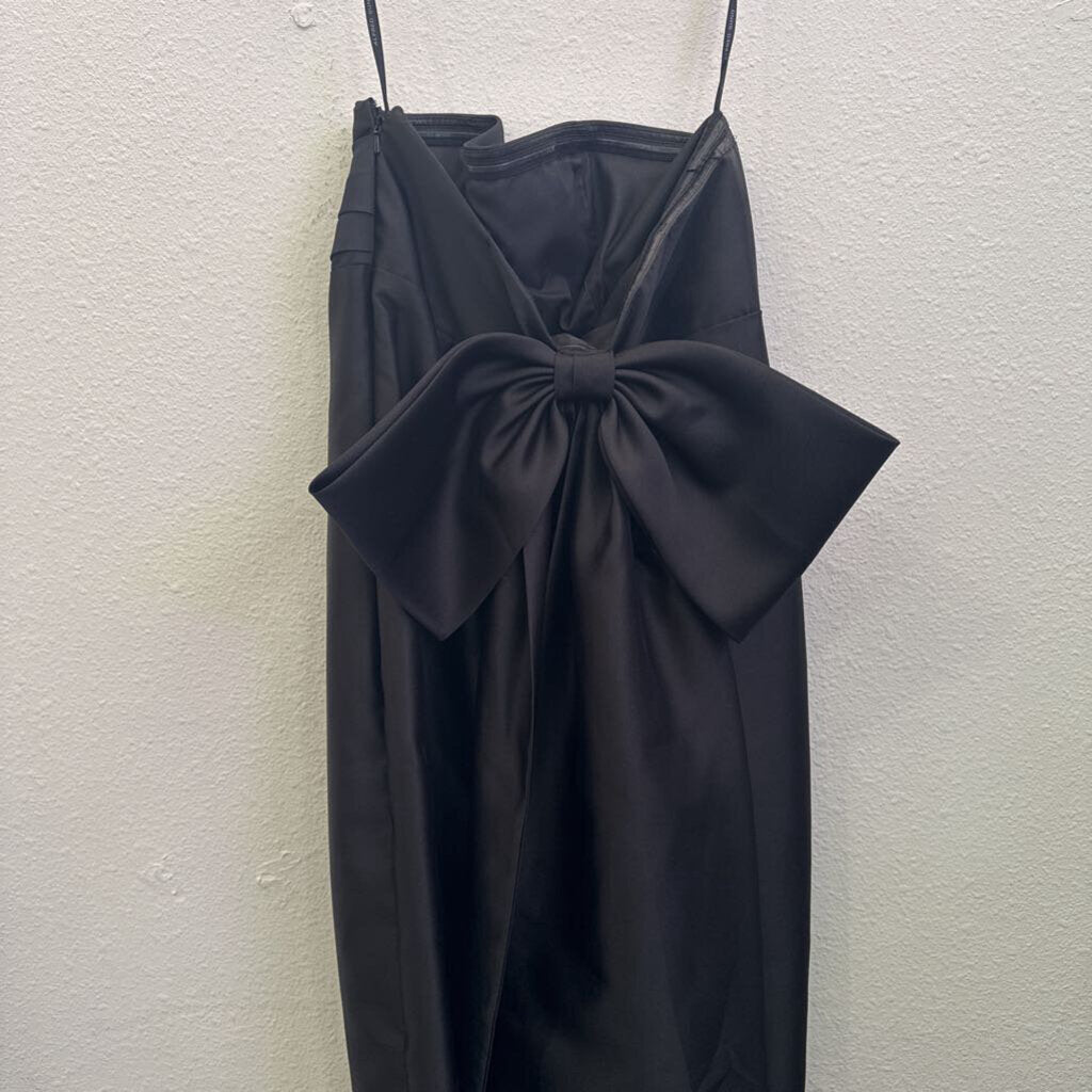 ALFRED SUNG,FORMAL BOW DRESS ,BLK,8R