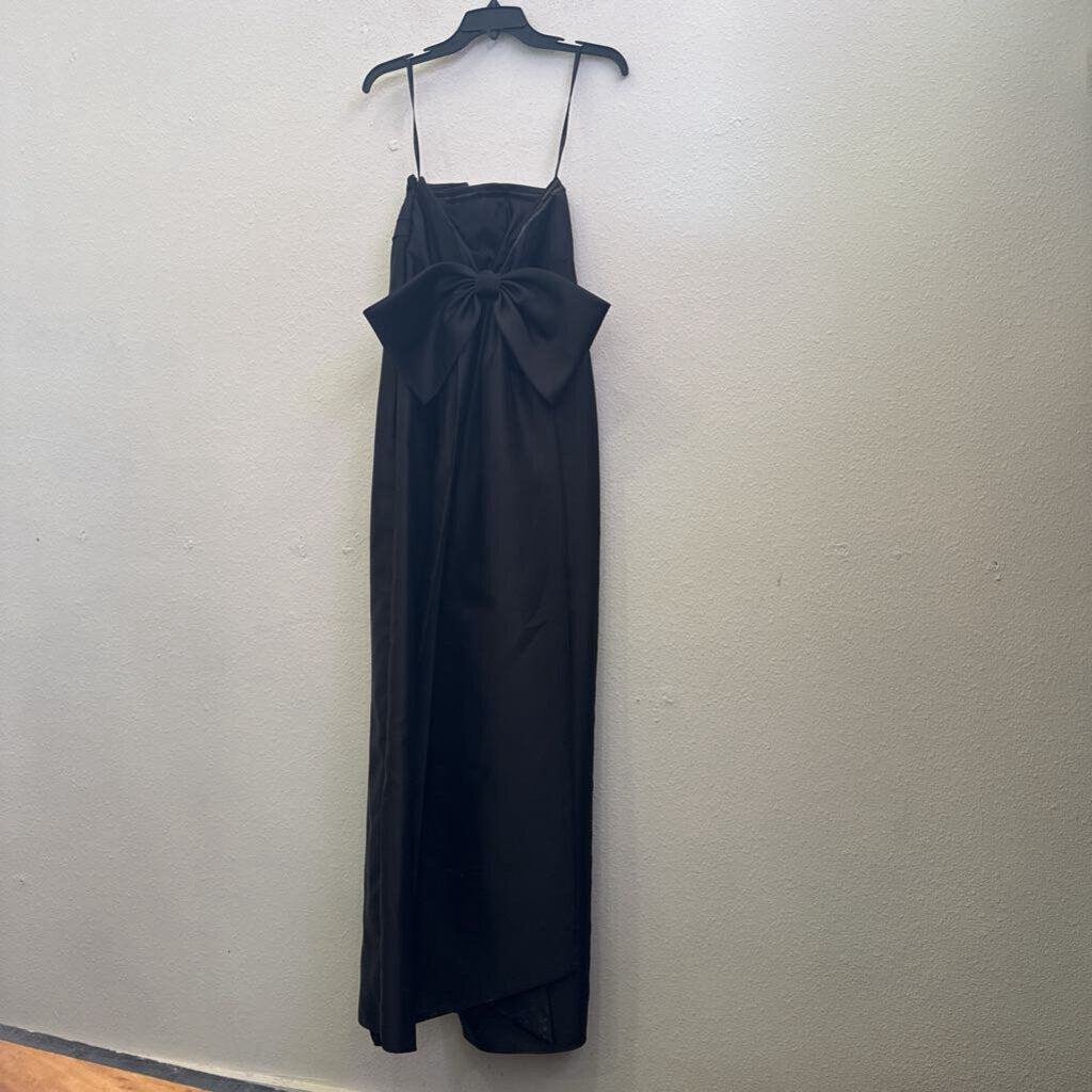 ALFRED SUNG,FORMAL BOW DRESS ,BLK,8R