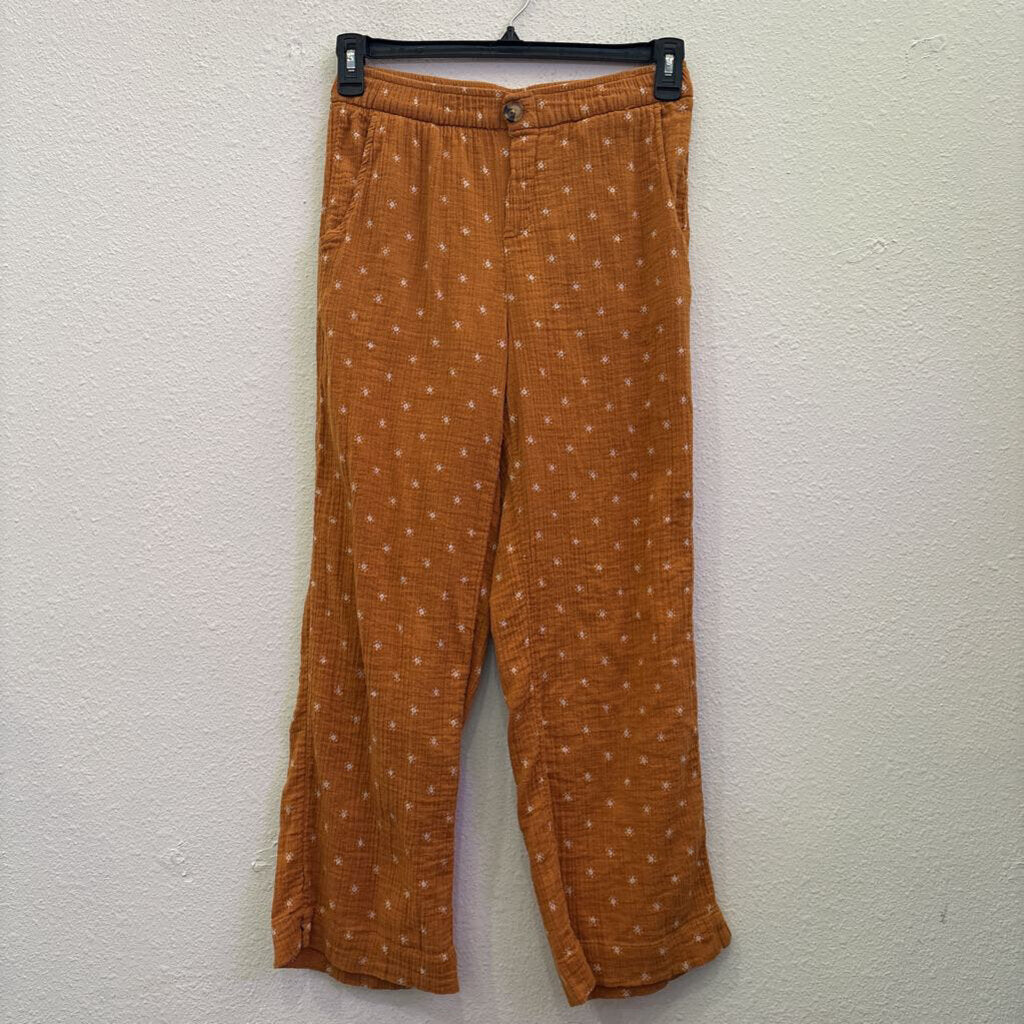 WONDERLY,GAUZE CROP PANT,YELLOW,S