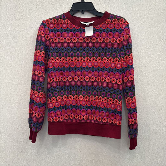 TRINA TURK,EMBRODIERED TOP,MULTI,S