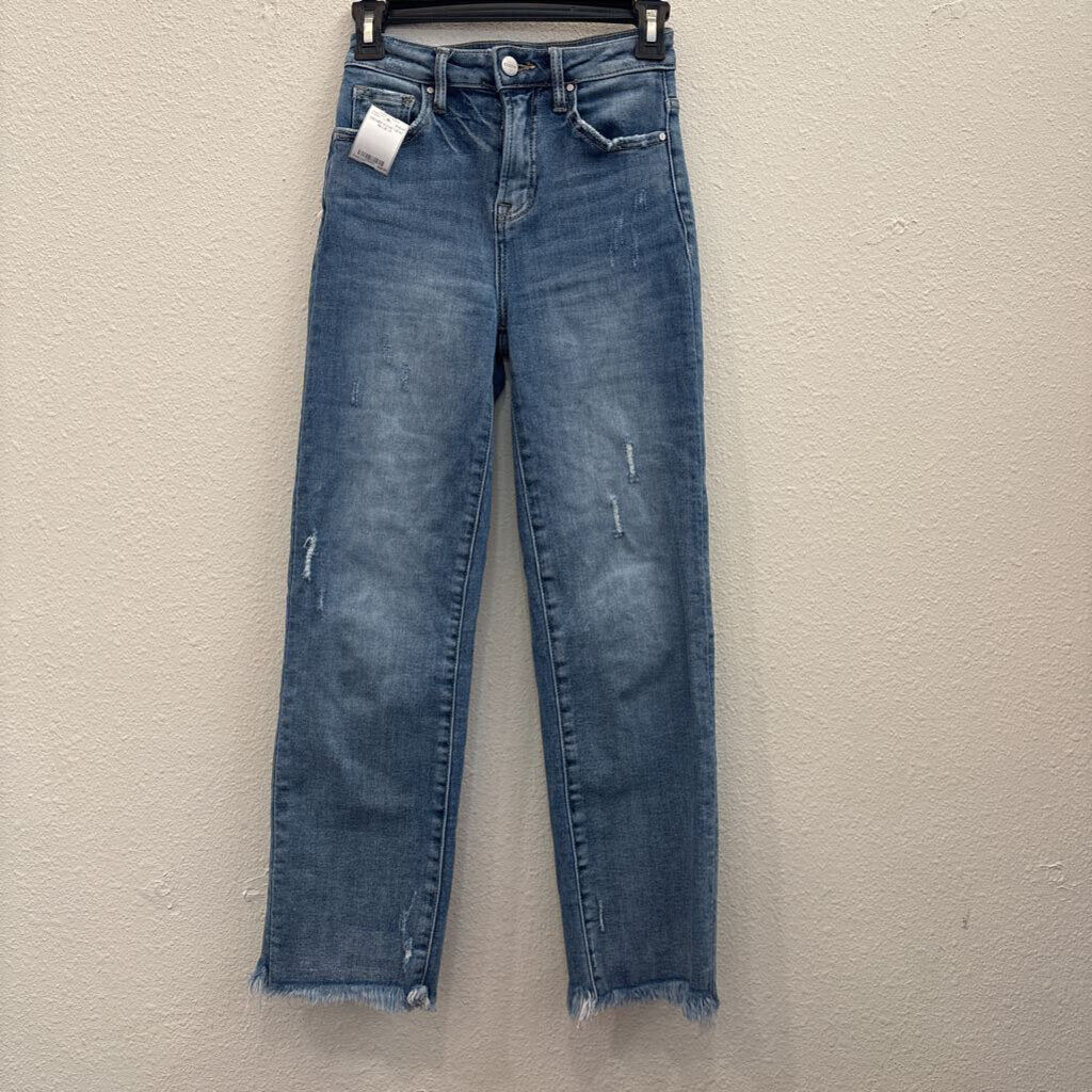 DENIM RAW HEM,BLUE,0