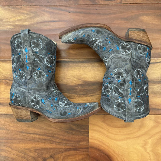 WESTERN BOOTS,GRAY BLUE,5