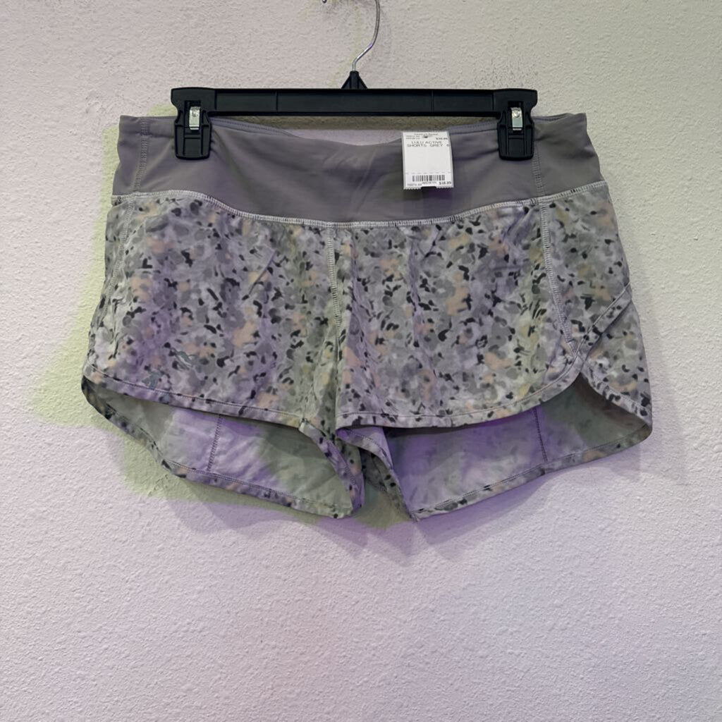 LULULEMON,LULU ACTIVE SHORTS ,GREY ,8