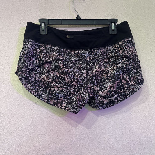 LULULEMON,LULU ACTIVE SHORTS ,BLK/PNK/PUR,8