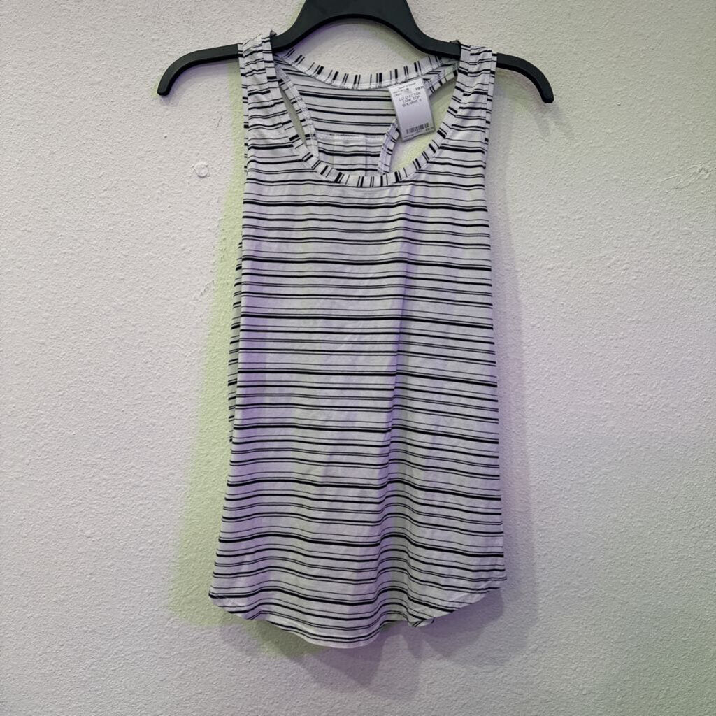 LULULEMON,LULU ACTIVE TANK TOP ,BLK/WHT,8
