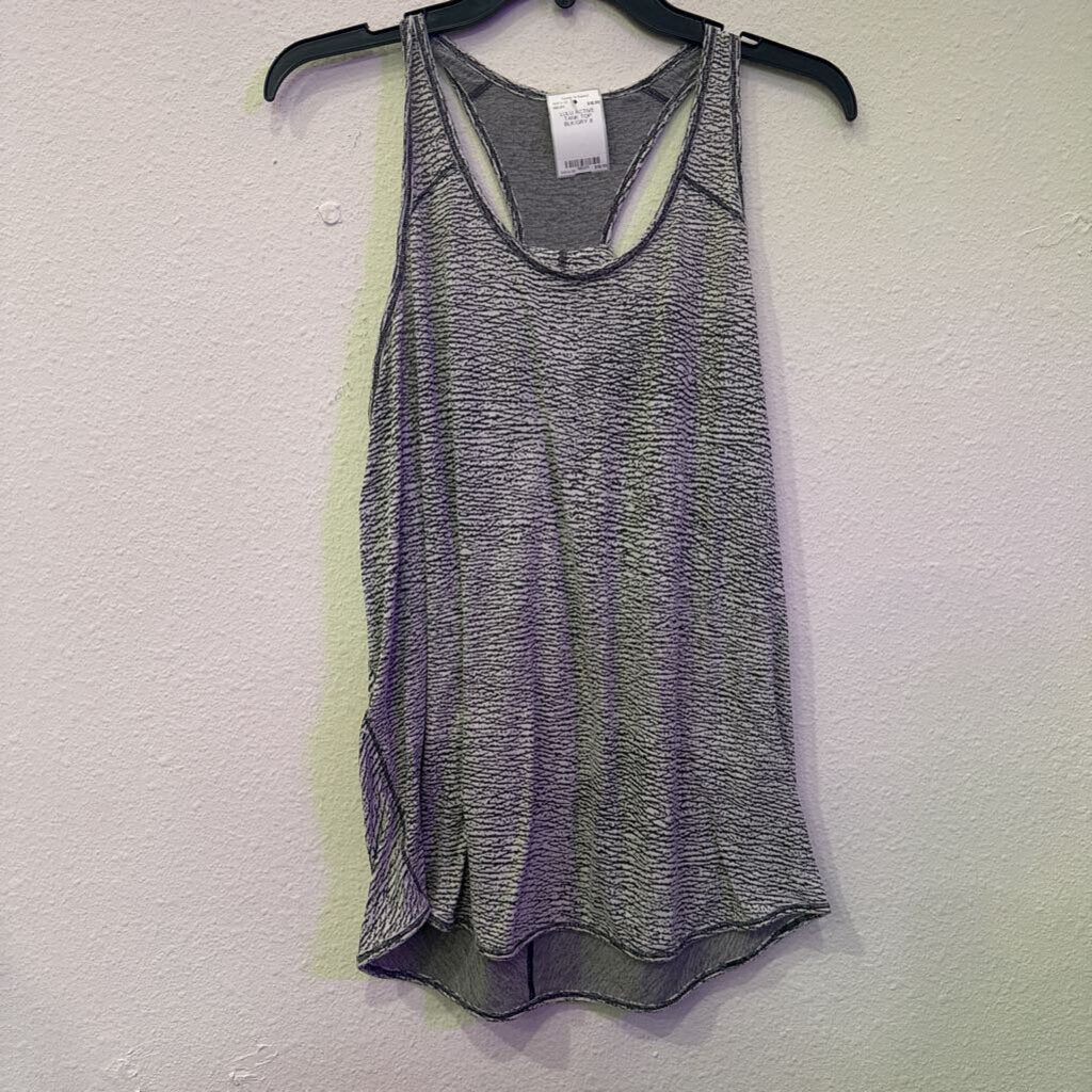 LULULEMON,LULU ACTIVE TANK TOP ,BLK/GRY,8