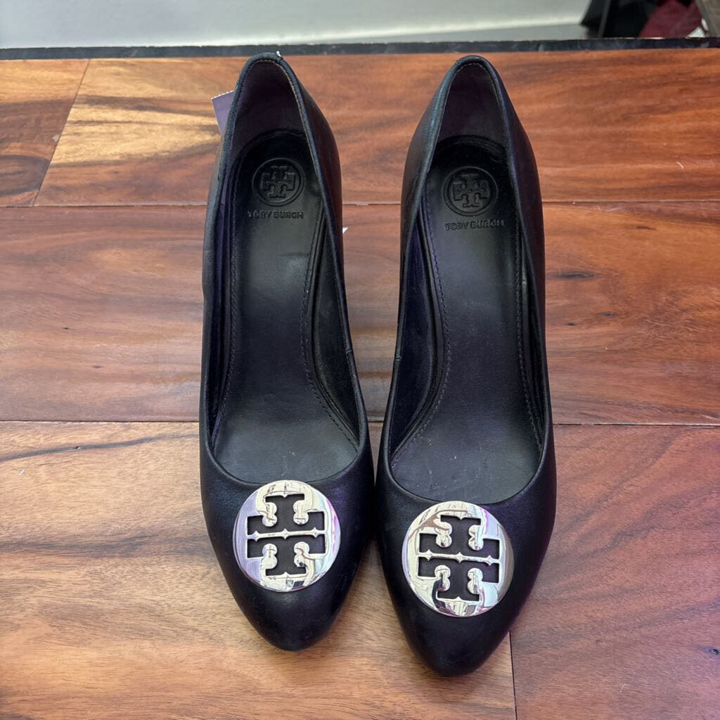 TORY BURCH,WEDGE HEELS,BLACK,9.5