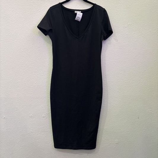 LEITH,SHORTSLV DRESS,BLACK,M