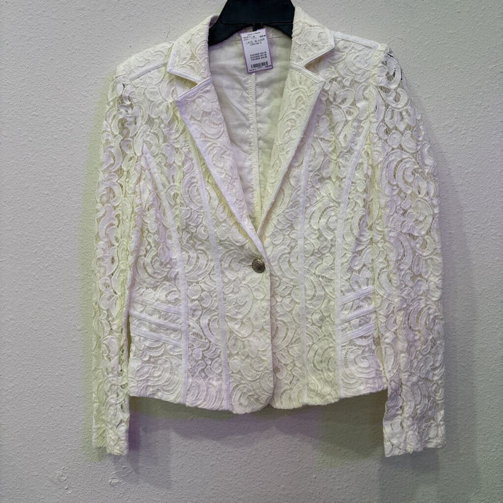 LACE BLAZER,CREAM,S
