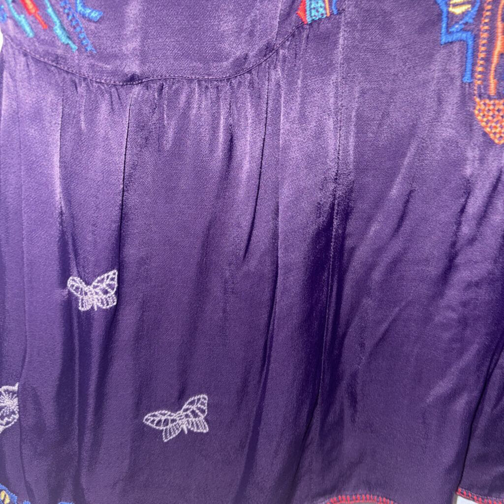 JOHNNY WAS,LONGSLV TUNIC,PURPLE,XL