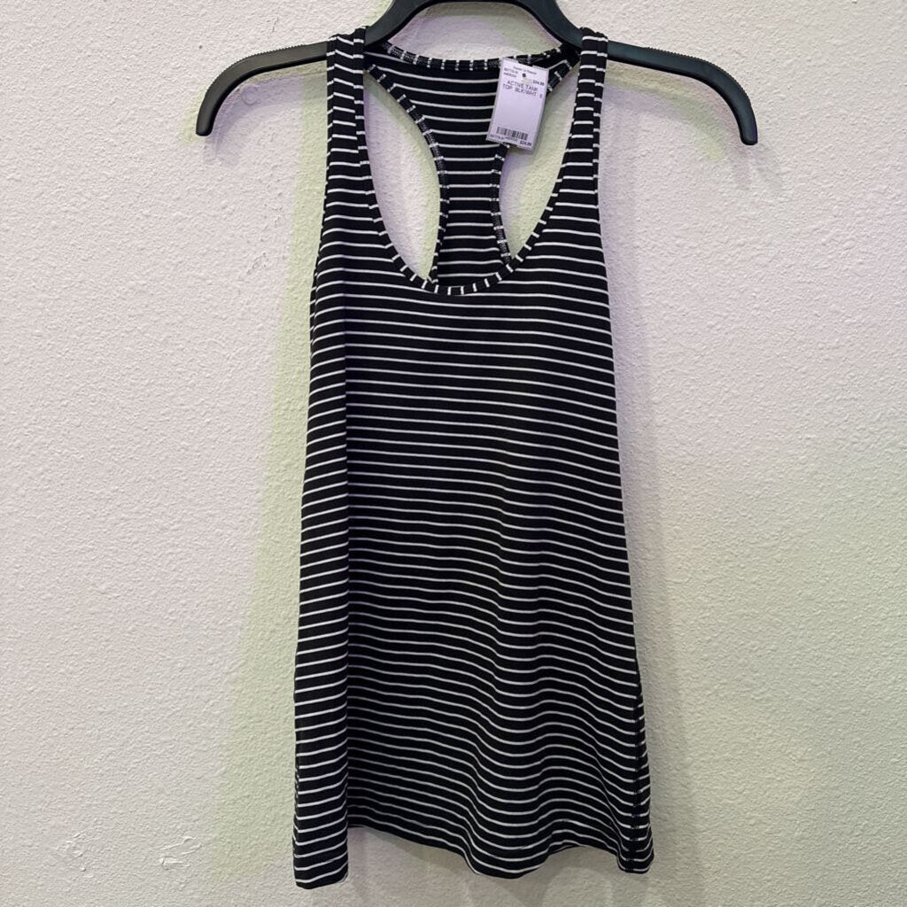 LULULEMON,ACTIVE TANK TOP ,BLK/WHT ,8