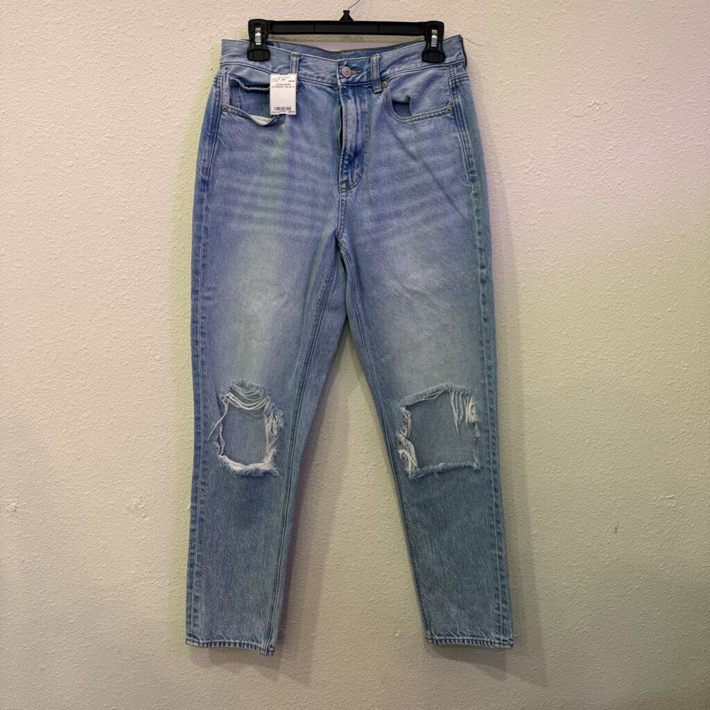 AMERICAN EAGLE,DENIM MOM STRAIGHT,BLUE,6