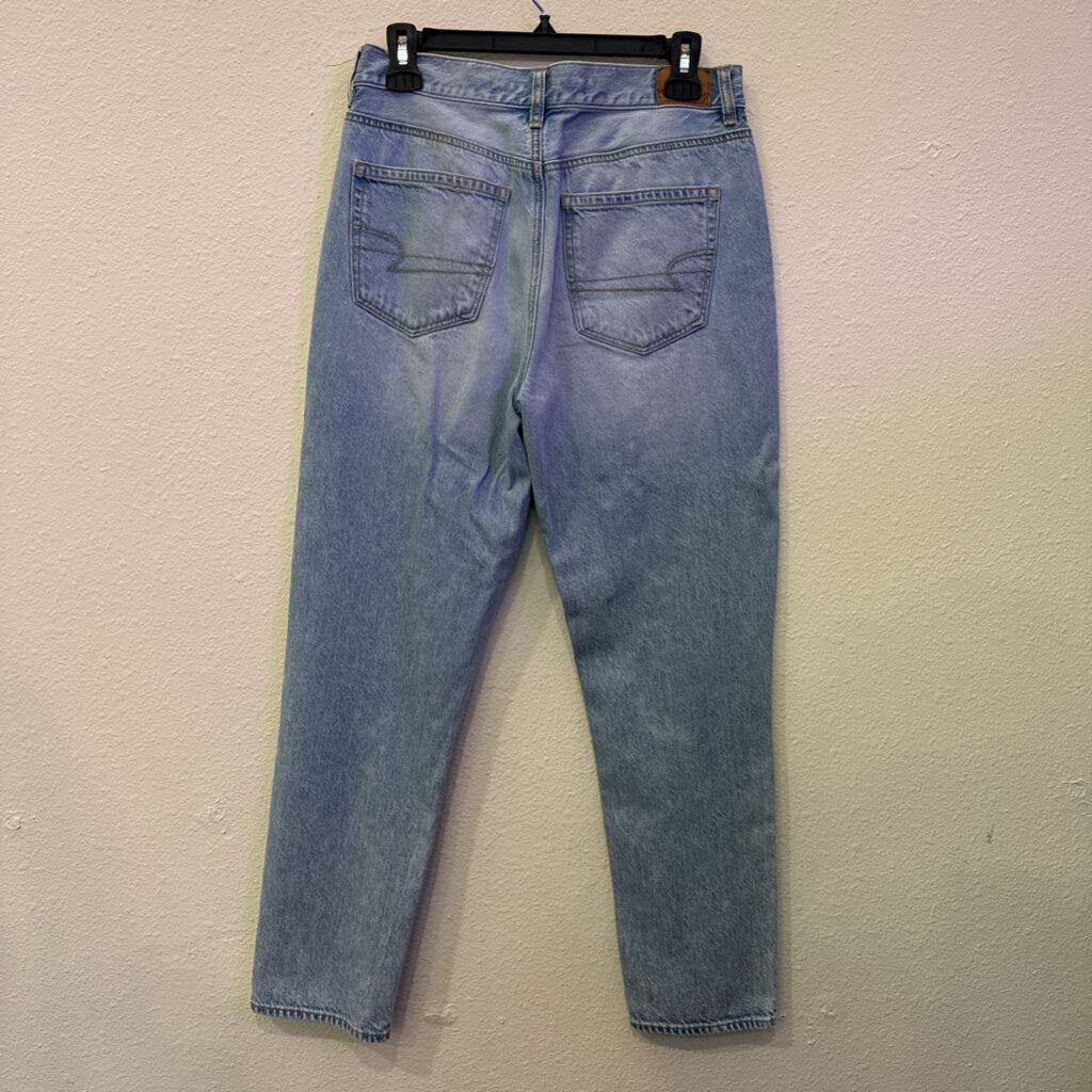 AMERICAN EAGLE,DENIM MOM STRAIGHT,BLUE,6